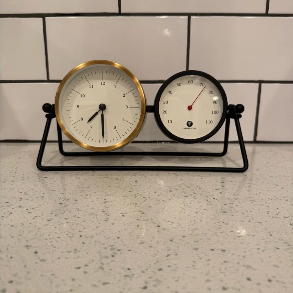 Hearth & Hand with Magnolia Table Clock & Thermometer – EUC
